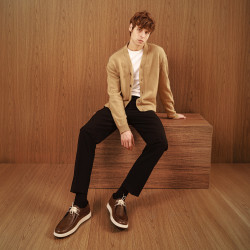 Zapatos casuales para hombre 992 caqui combinado lifestyle