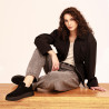Zapatos casuales para mujer 6095 en negro gamuza lifestyle