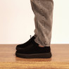 Zapatos casuales para mujer 6095 en negro gamuza lifestyle