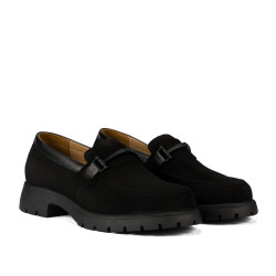 Zapatos casual para mujer 6099 búfalo negro combinado
