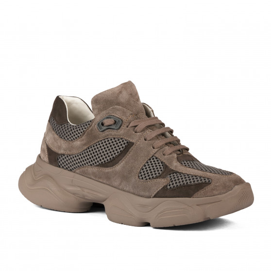 Zapatillas deportivas para mujer 6102 arena de ante combinado