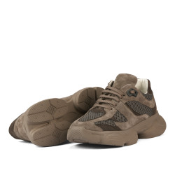 Zapatillas deportivas para mujer 6102 arena de ante combinado