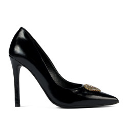 Zapatos elegantes de mujer 1364 charol negro