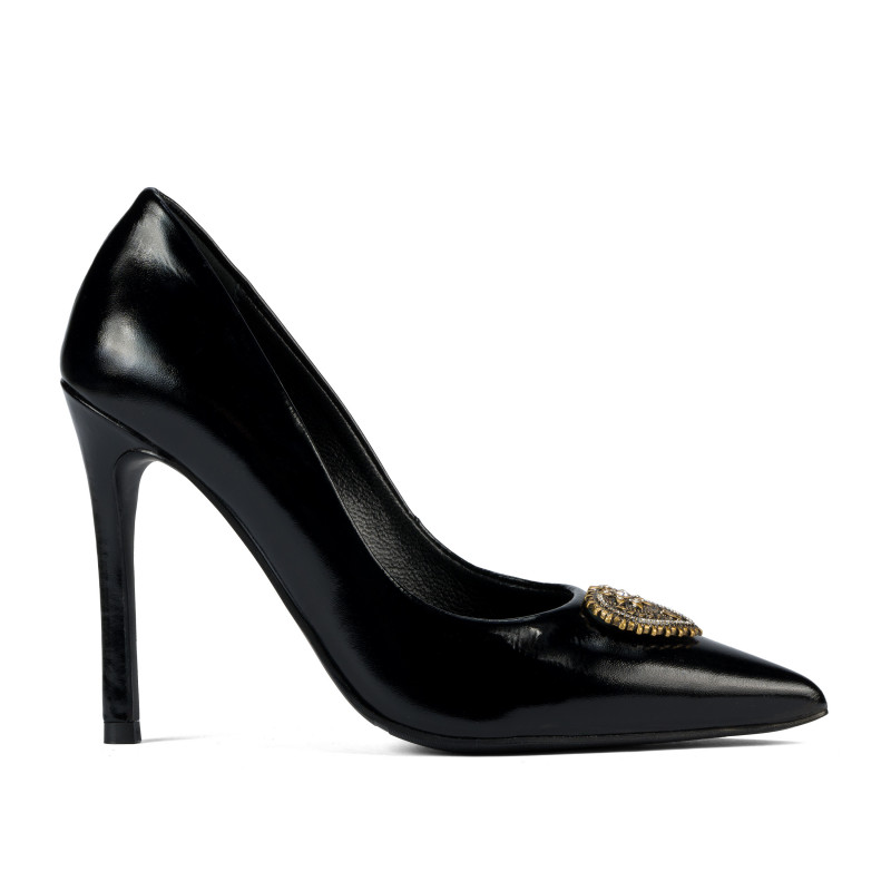Zapatos elegantes de mujer 1364 charol negro