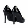 Zapatos elegantes de mujer 1364 charol negro