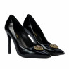 Zapatos elegantes de mujer 1364 charol negro