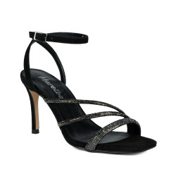 Sandalias de mujer 1337 negro velur combinado