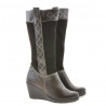 Botas mujer 3221 café combinado