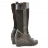 Botas mujer 3221 café combinado