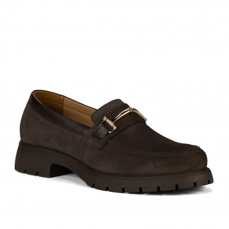 Zapatos casuales mujer 6099 bufo café combinado