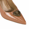 Zapatos elegantes de mujer 1364 charol beige