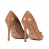 Zapatos elegantes de mujer 1364 charol beige