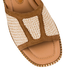 Sandalias mujer 5128 beige combinado