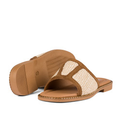 Sandalias mujer 5128 beige combinado