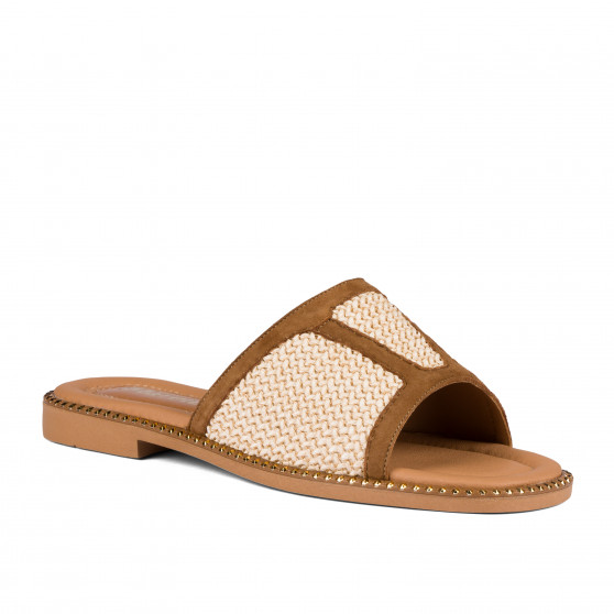 Sandalias mujer 5128 beige combinado