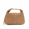 Bolso de mano de mujer 037-1g gamuza nude