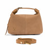 Bolso de mano de mujer 037-1g gamuza nude