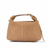 Bolso de mano de mujer 037-1g gamuza nude
