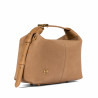 Bolso de mano de mujer 037-1g gamuza nude