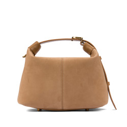 Bolso de mano para mujer 037g de gamuza nude