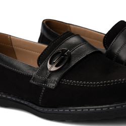 Mocasines de mujer 6100 bufo negro combinado