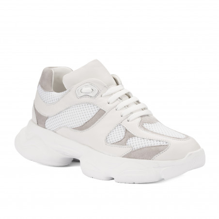 Zapatillas deportivas de mujer 6102 blanco combinado