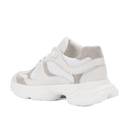 Zapatillas deportivas de mujer 6102 blanco combinado