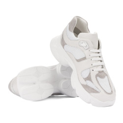 Zapatillas deportivas de mujer 6102 blanco combinado