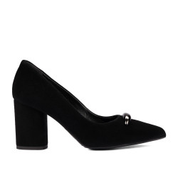 Zapatos elegantes de mujer 1361 negro velur