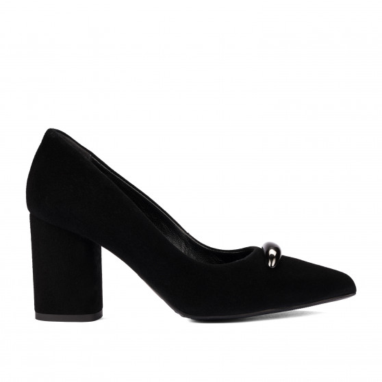 Zapatos elegantes de mujer 1361 negro velur