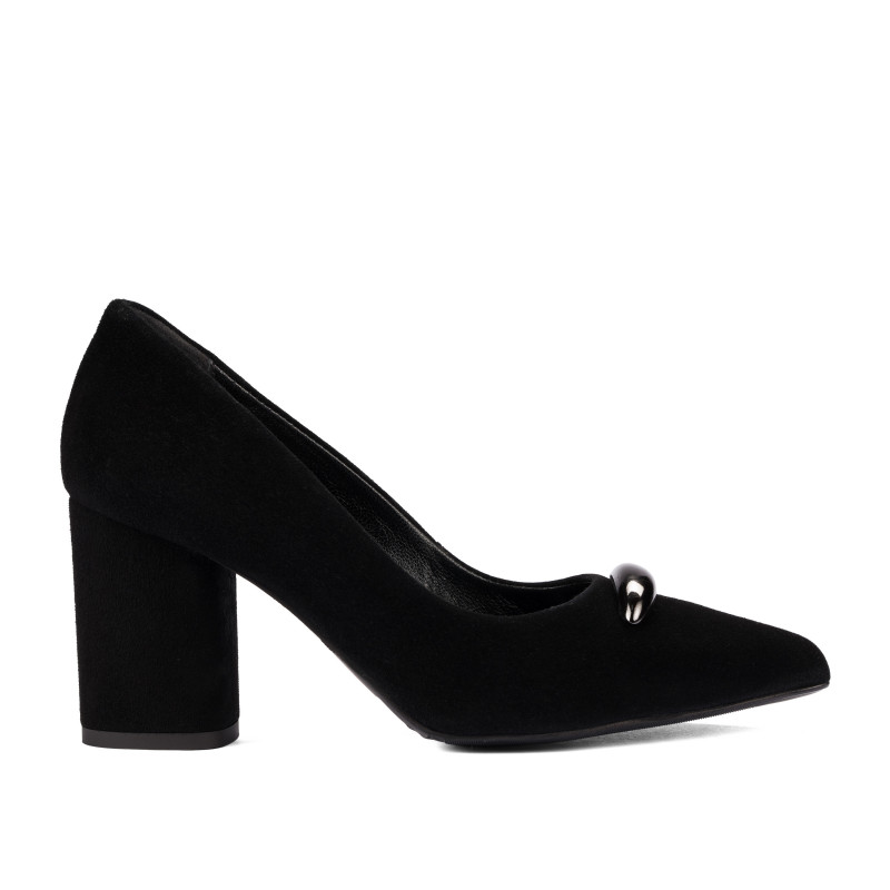 Zapatos elegantes de mujer 1361 negro velur