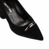 Zapatos elegantes de mujer 1361 negro velur