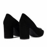 Zapatos elegantes de mujer 1361 negro velur