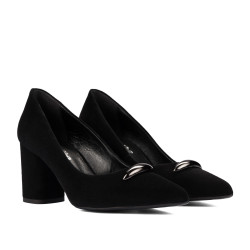 Zapatos elegantes de mujer 1361 negro velur