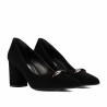 Zapatos elegantes de mujer 1361 negro velur