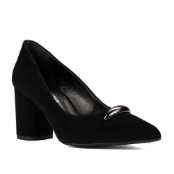 Zapatos elegantes de mujer 1361 negro velur