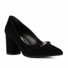 Zapatos elegantes de mujer 1361 negro velur