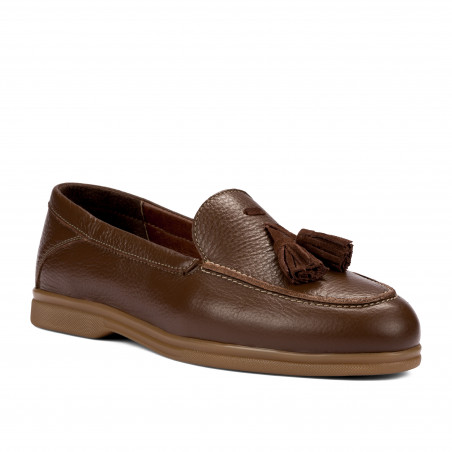 Mocasines de mujer 6096 biz castaño