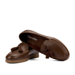 Mocasines de mujer 6096 biz castaño