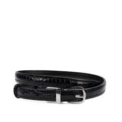 Cinturón de mujer 45-1mc bicolor negro+croco negro