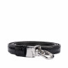 Cinturón de mujer 45-1mc bicolor negro+croco negro