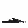 Cinturón de mujer 45-1mc bicolor negro+croco negro