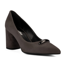 Zapatos elegantes de mujer 1361 arena de terciopelo