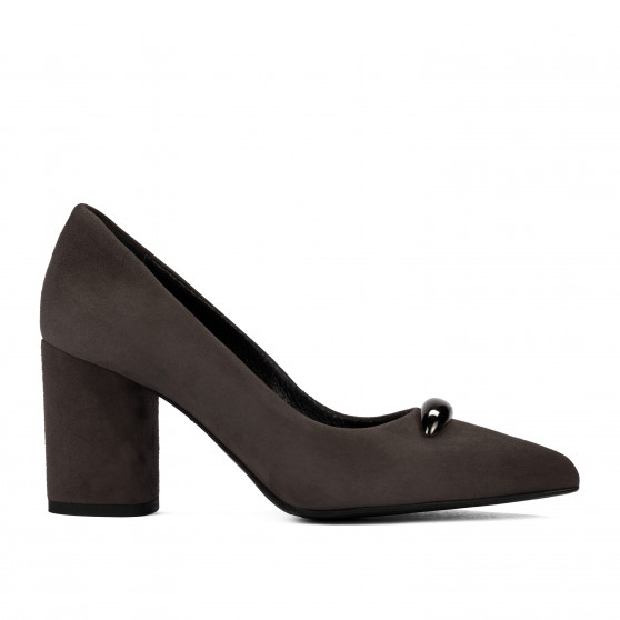 Zapatos elegantes de mujer 1361 arena de terciopelo