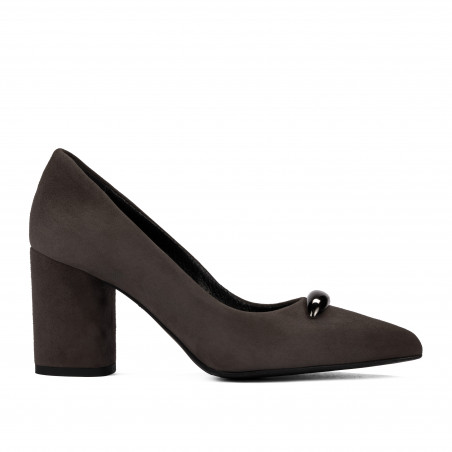 Zapatos elegantes de mujer 1361 arena de terciopelo