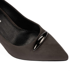 Zapatos elegantes de mujer 1361 arena de terciopelo