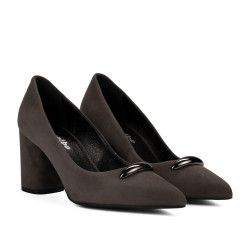 Zapatos elegantes de mujer 1361 arena de terciopelo