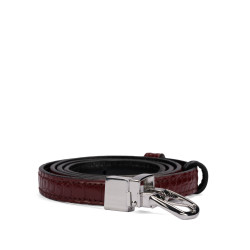 Cinturón de mujer 45-1mc bicolor negro+croco burdeos