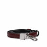 Cinturón de mujer 45-1mc bicolor negro+croco burdeos