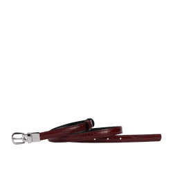 Cinturón de mujer 45-1mc bicolor negro+croco burdeos